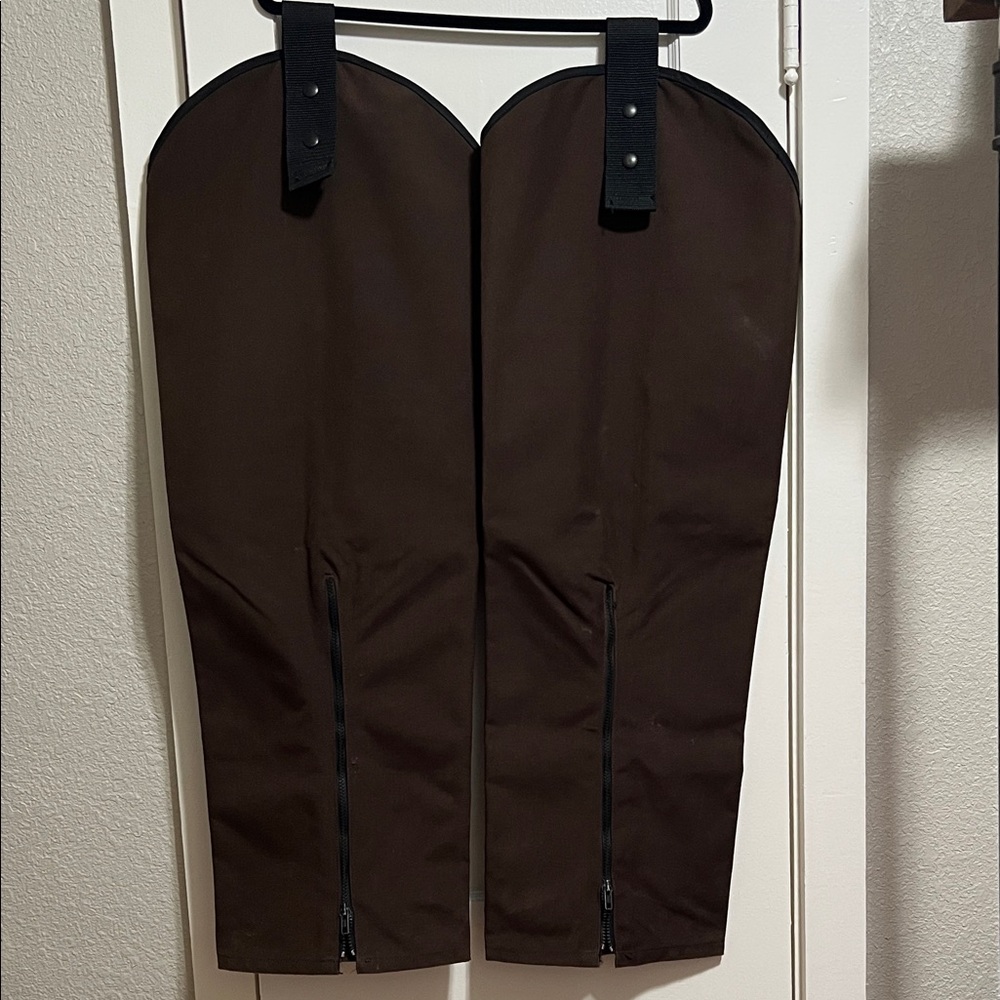 Brown hunting chaps